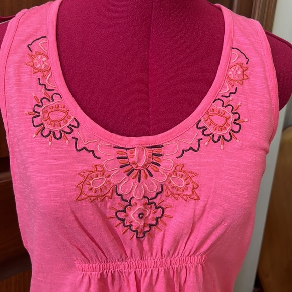 Athleta  tank top  100% cotton ombre   sleeveless    Pink/orange  Size S    EUC - Picture 4 of 10